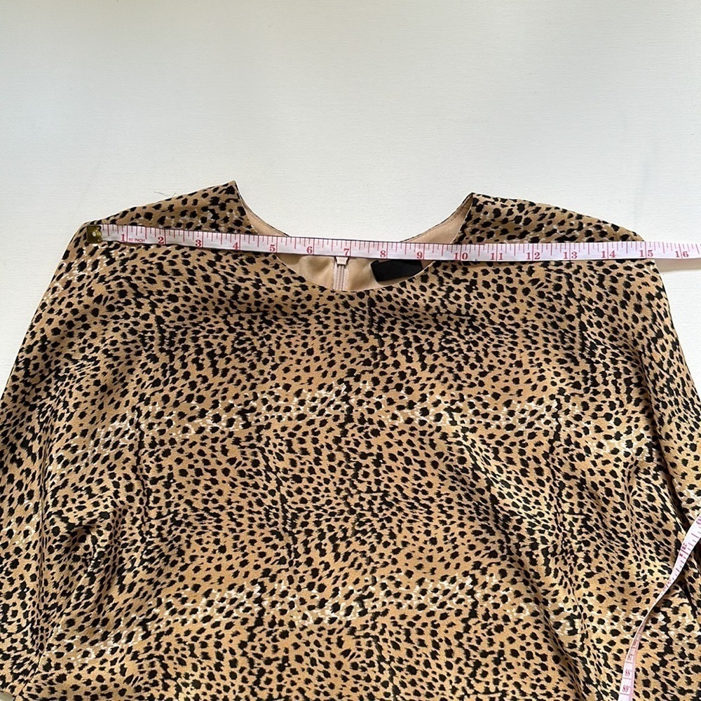 WREN 100% silk leopard print mini dress size Small - Picture 11 of 12